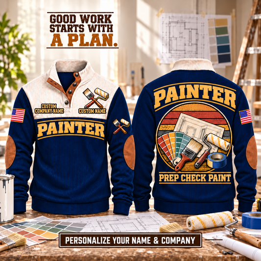 Personalized Painter Prep Check Paint Sports Sweatshirt — dedicated listing hero