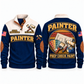 Personalized Painter Prep Check Paint Sports Sweatshirt — Navy variant