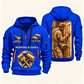 Personalized Painter Golden Craft Quarter Zip Hoodie — Blue variant