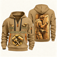 Personalized Painter Golden Craft Quarter Zip Hoodie — Khaki variant