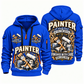 Personalized Painter Steady Hands Quarter Zip Hoodie — Blue variant