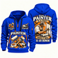 Personalized Painter Craft and Honor Quarter Zip Hoodie — Blue variant