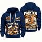 Personalized Painter Craft and Honor Quarter Zip Hoodie — Navy variant