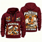 Personalized Painter Craft and Honor Quarter Zip Hoodie — Wine Red variant