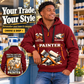 Personalized Painter Finished with Pride Quarter Zip Hoodie — dedicated listing hero