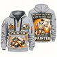 Personalized Painter Finished with Pride Quarter Zip Hoodie — Light Grey variant