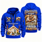 Personalized Painter Experienced Hands Quarter Zip Hoodie — Blue variant