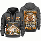 Personalized Painter Experienced Hands Quarter Zip Hoodie — Gray variant