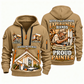 Personalized Painter Experienced Hands Quarter Zip Hoodie — Khaki variant