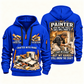 Personalized Painter Skills Remain Quarter Zip Hoodie — Blue variant