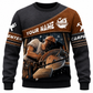 Personalized Carpenter Sweatshirt - Brown Diagonal Band Circular Saw, front view