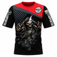 Personalized Carpenter T-Shirt - Red Black Hooded Skull, front view
