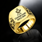 Plumber Signature Crest ring in Gold, showing CUSTOM NAME and SINCE 2000