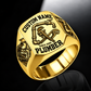 Plumber Bold Lettering ring in Gold, showing CUSTOM NAME and SINCE 2000