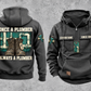 Plumber Once and Always Vintage Hoodie in Dark Gray, front and back views with sample text CUSTOM NAME and SINCE 2000.