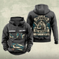 Plumber Heritage Crest Vintage Hoodie in Dark Gray, front and back views with cream and muted teal plumbing artwork and sample chest text CUSTOM NAME and SINCE 2000.