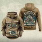 Plumber Heritage Crest Vintage Hoodie in Kaki, front and back views with cream and muted teal plumbing artwork and sample chest text CUSTOM NAME and SINCE 2000.