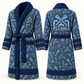 Personalized Plumber Bathrobe blue front and back