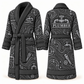 Personalized Plumber Bathrobe - Contour Lines slate front and back view