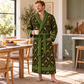 Personalized Plumber Bathrobe - Diamond Emblems lifestyle view