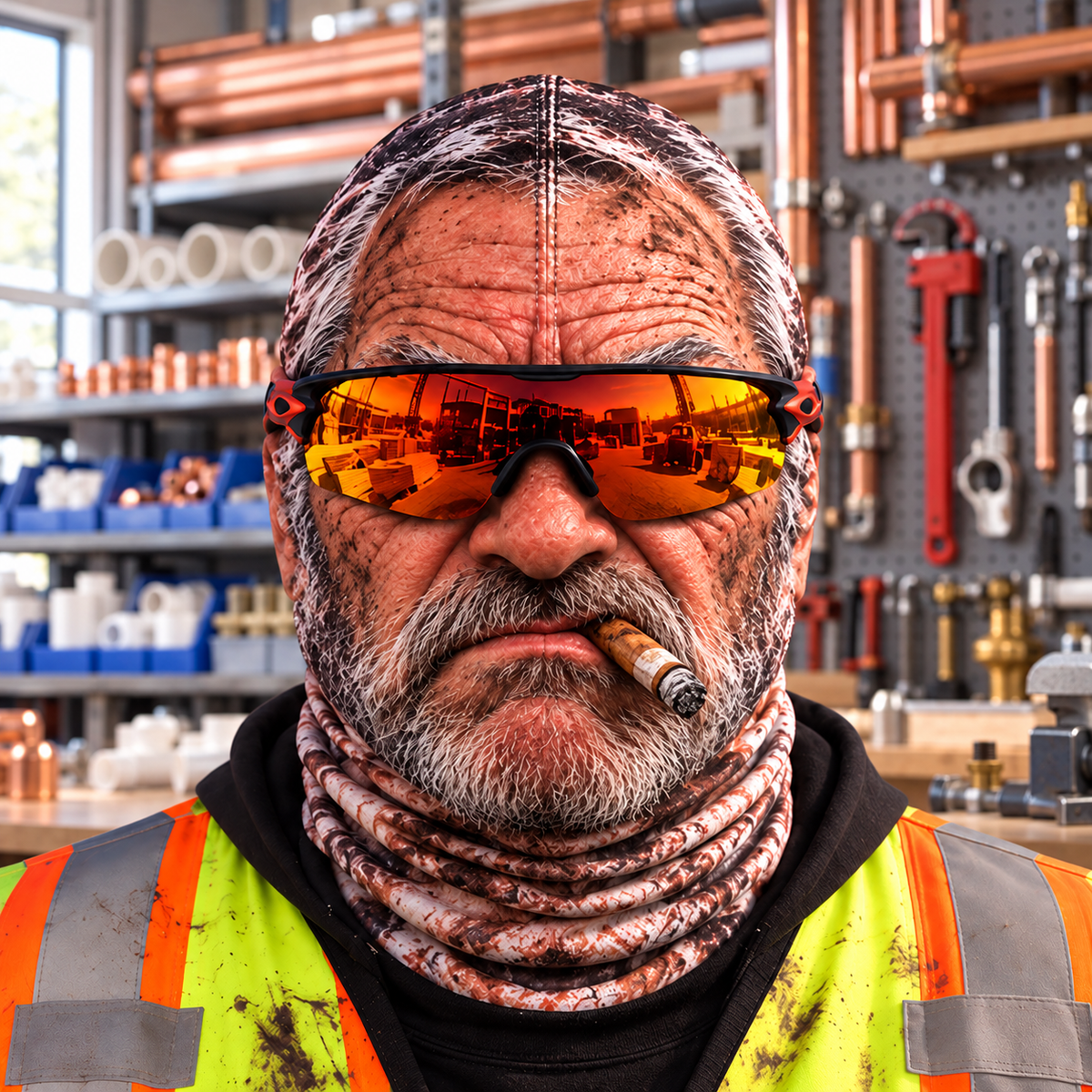 Plumber funny face balaclava - Style 10