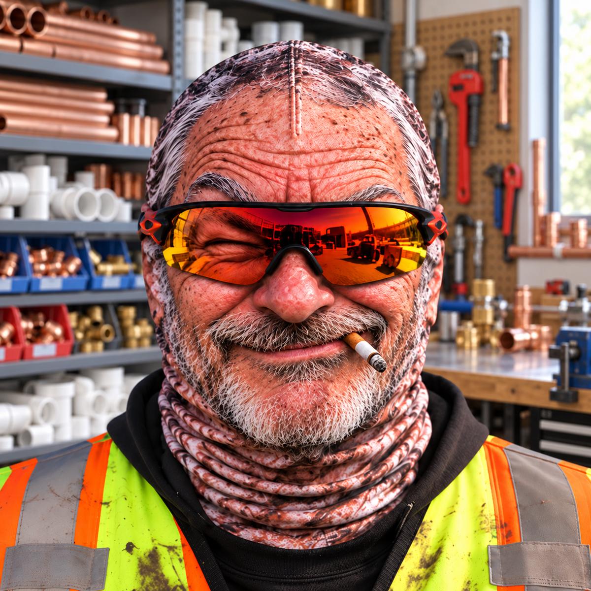 Plumber funny face balaclava - Style 4