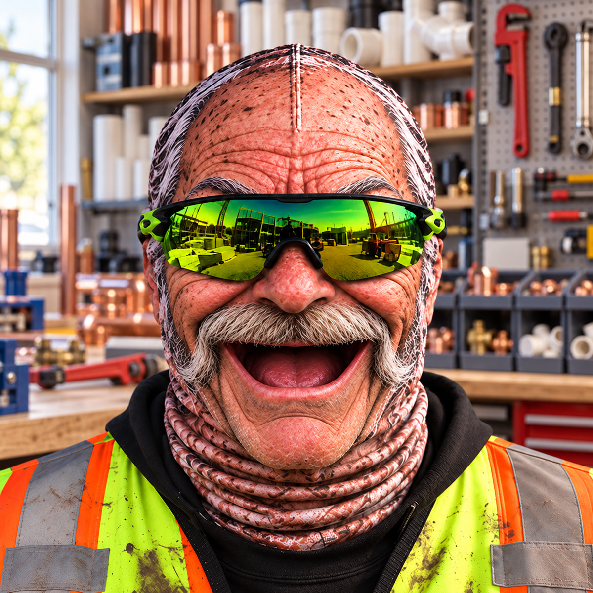 Plumber funny face balaclava - Style 5