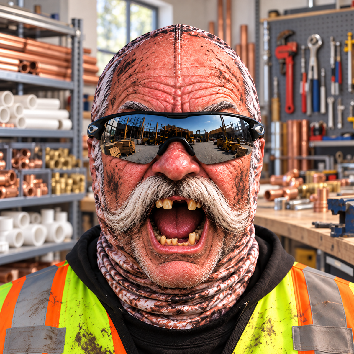 Plumber funny face balaclava - Style 6