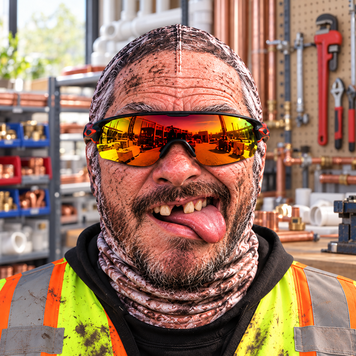Plumber funny face balaclava - Style 9