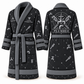 Personalized Plumber Bathrobe - Night Shift slate front and back view