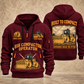 816 Landfill Compactor Operator quarter zip hoodie in Wine Red, front and back views, sample YOUR NAME and SINCE 2000 artwork