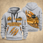 836 Landfill Compactor Operator quarter zip hoodie in Light Grey, front and back views, sample YOUR NAME and SINCE 2000 artwork
