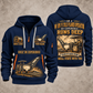 W 120 Fi Cold Planer Operator quarter zip hoodie in Navy, front and back views, sample YOUR NAME and SINCE 2000 artwork