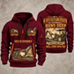 W 120 Fi Cold Planer Operator quarter zip hoodie in Wine Red, front and back views, sample YOUR NAME and SINCE 2000 artwork