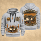W 200 Fi Cold Planer Operator quarter zip hoodie in Light Grey, front and back views, sample YOUR NAME and SINCE 2000 artwork