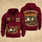 W 200 Fi Cold Planer Operator quarter zip hoodie in Wine Red, front and back views, sample YOUR NAME and SINCE 2000 artwork
