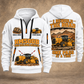RM500B Road Reclaimer Operator quarter zip hoodie in White, front and back views, sample YOUR NAME and SINCE 2000 artwork