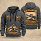 WR 250i Road Reclaimer Operator quarter zip hoodie in Gray, front and back views, sample YOUR NAME and SINCE 2000 artwork