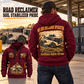 WR 250i Road Reclaimer Operator quarter zip hoodie in Wine Red, adult lifestyle portrait showing front and back artwork