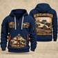 WR 250i Road Reclaimer Operator quarter zip hoodie in Navy, front and back views, sample YOUR NAME and SINCE 2000 artwork