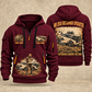 WR 250i Road Reclaimer Operator quarter zip hoodie in Wine Red, front and back views, sample YOUR NAME and SINCE 2000 artwork