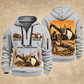 SB-2500 Material Transfer Vehicle Operator quarter zip hoodie in Light Grey, front and back views, sample YOUR NAME and SINCE 2000 artwork
