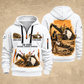 SB-2500 Material Transfer Vehicle Operator quarter zip hoodie in White, front and back views, sample YOUR NAME and SINCE 2000 artwork