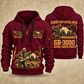 SB-3000 Material Transfer Vehicle Operator quarter zip hoodie in Wine Red, front and back views, sample YOUR NAME and SINCE 2000 artwork