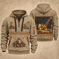 PL61 Pipelayer Operator quarter zip hoodie in Khaki, front and back views, sample YOUR NAME and SINCE 2000 artwork