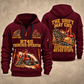 RT45 Trencher Operator quarter zip hoodie in Wine Red, front and back views, sample YOUR NAME and SINCE 2000 artwork