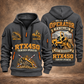 RTX450 Trencher Operator quarter zip hoodie in Gray, front and back views, sample YOUR NAME and SINCE 2000 artwork