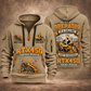 RTX450 Trencher Operator quarter zip hoodie in Khaki, front and back views, sample YOUR NAME and SINCE 2000 artwork