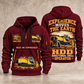 Vermeer D24x40 S3 HDD Directional Drill quarter zip hoodie in Wine Red, front and back views, sample YOUR NAME and SINCE 2000 artwork
