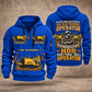 Vermeer D60x90 S3 HDD Directional Drill quarter zip hoodie in Blue, front and back views, sample YOUR NAME and SINCE 2000 artwork